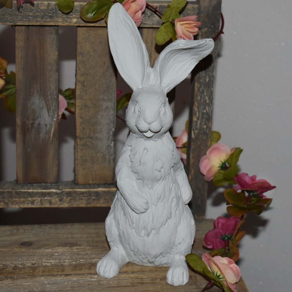 Cute Big Ears Bunny Rabbit Spring Cottage Farmhouse Home Decor - Picture 12 of 12